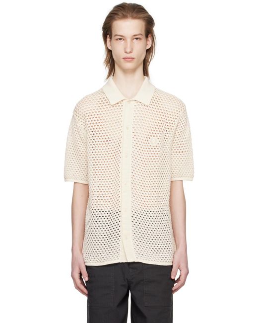 Fred Perry Black Off-white Buttoned Shirt for men