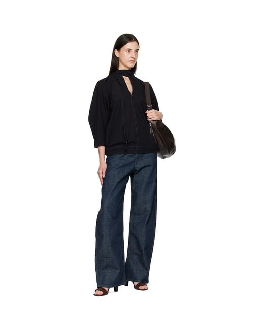 Lemaire Black Scarf Blouse