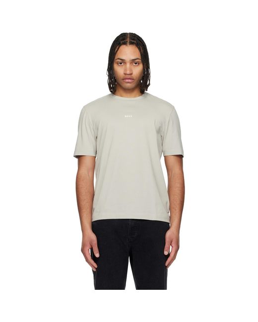 Boss Black Stretch-Cotton Contrast Logo T-Shirt for men