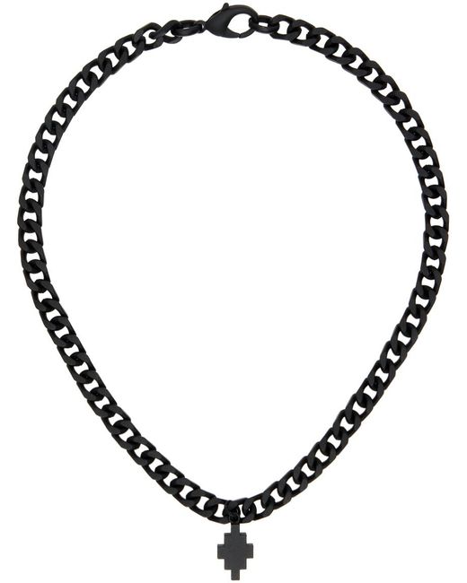 Marcelo Burlon Black Cross Pendant Necklace for men