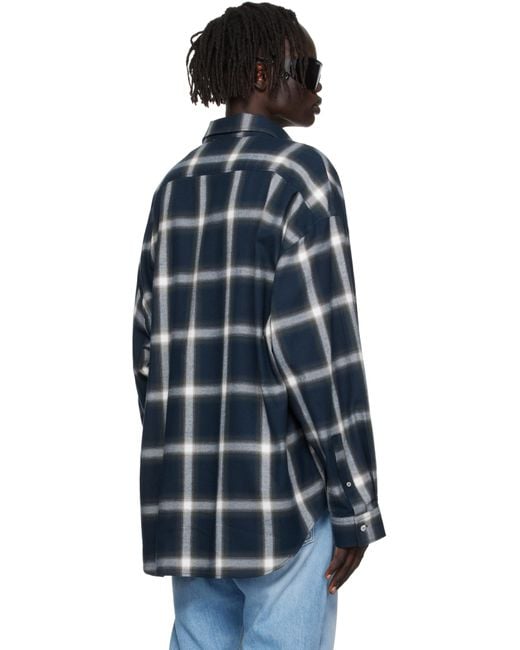 Acne Blue Button-Up Shirt for men