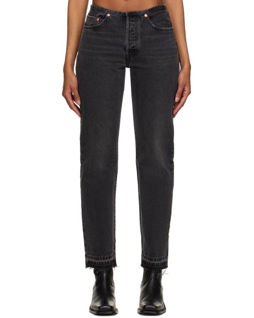 Levi's Black 501 Mini Waist Jeans