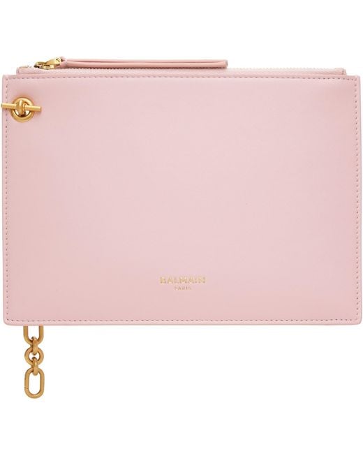 Balmain Pink Pulse Zipped Pouch
