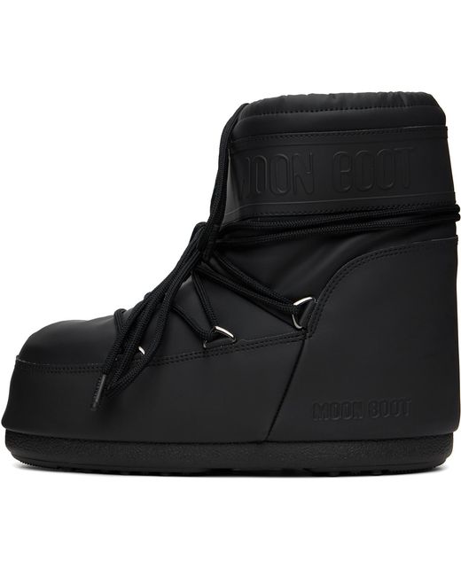Moon Boot Black Icon Low Rubber Boots for men