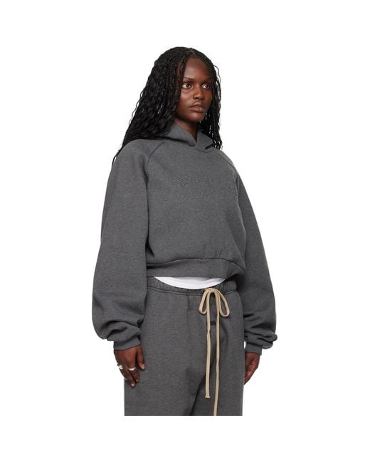 Fear Of God Black Holiday Embossed 90S Raglan Hoodie