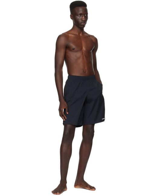 Jil Sander Blue Navy Printed Swim Shorts for men