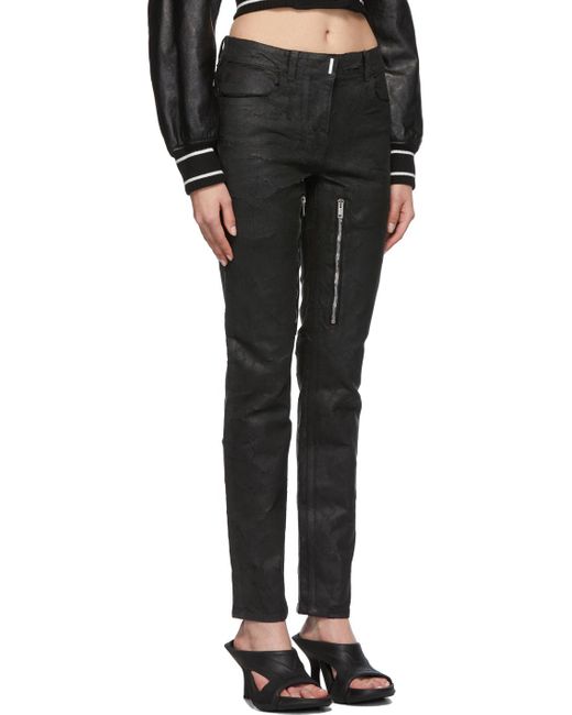 Jean noir à glissière Givenchy en coloris Black