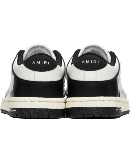 Baskets Basses Noir Et Blanc À Appliqués Skel Top Amiri en coloris Black