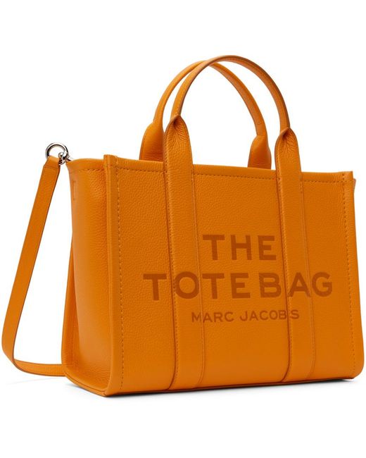 Marc Jacobs Orange 'The Leather Medium' Tote