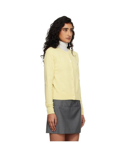 DUNST Orange Essential Crewneck Knit Cardigan