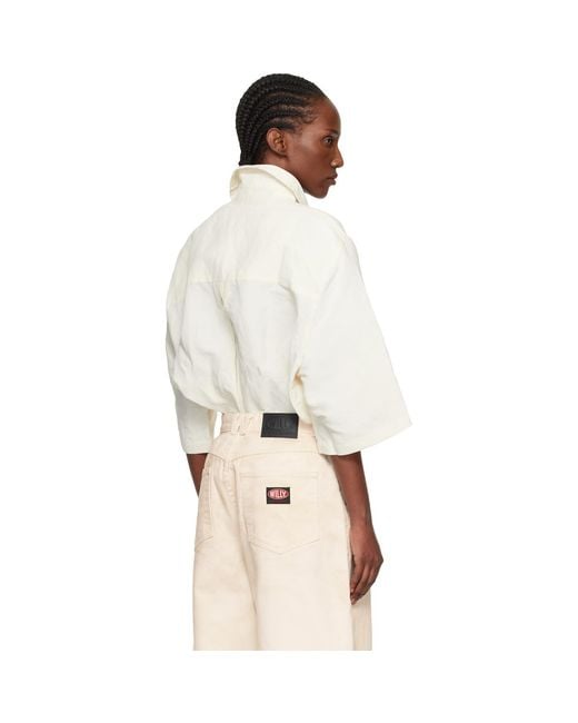Willy Chavarria Natural Off- S/S Corcoran Shirt