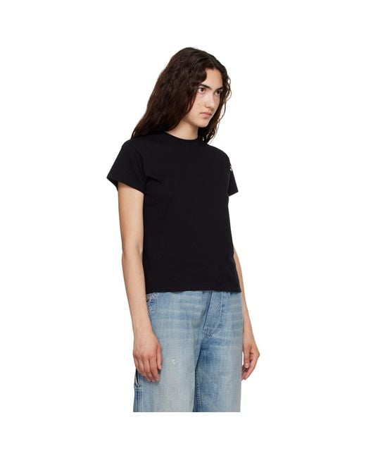 MM6 by Maison Margiela Black Mannequin-Print Cotton Jersey T-Shirt
