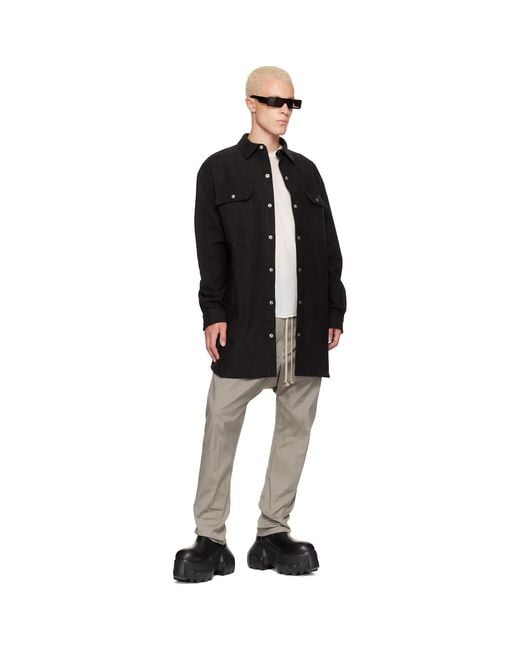 Rick Owens Black Tower Oversized Outershirt for men