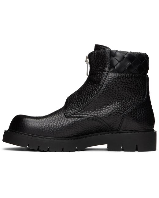 Bottega Veneta Black Haddock Ankle Boots for men
