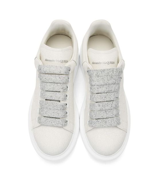 alexander mcqueen white glitter