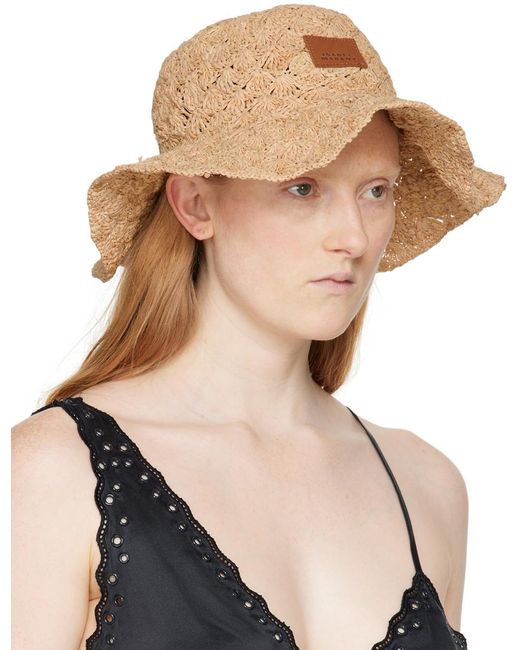 Isabel Marant Natural Beige Tulum Raffia Hat
