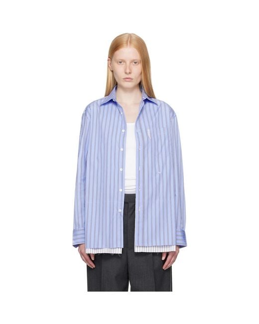 HOMMEGIRLS Blue Shirt Minidress
