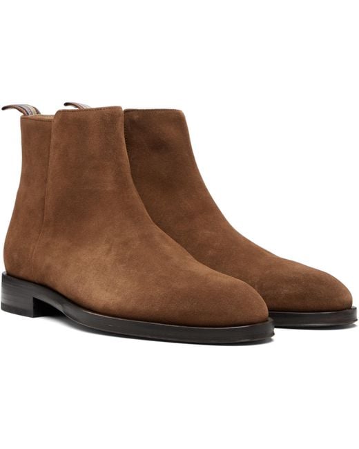 Paul Smith Brown Suede 'Bronson' Boots for men