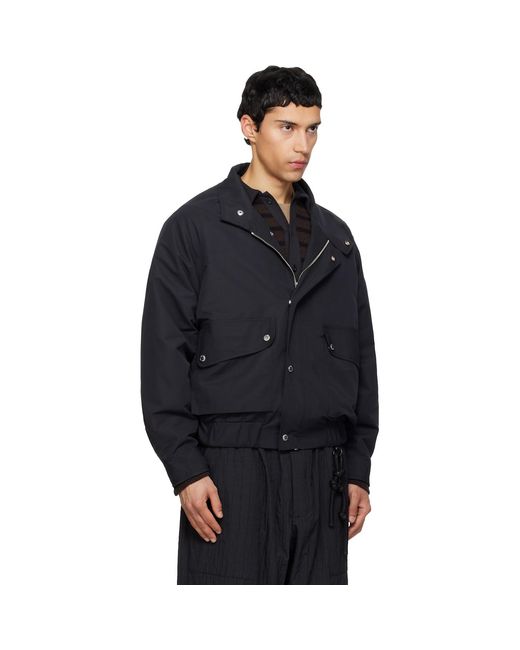 Song For The Mute Blue Flight Jacket for men