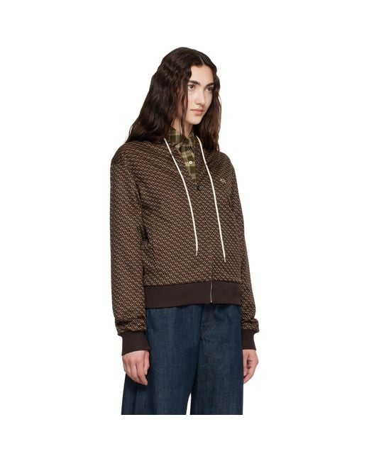 Wales Bonner Brown Modernist Jacquard Hooded Track Jacket