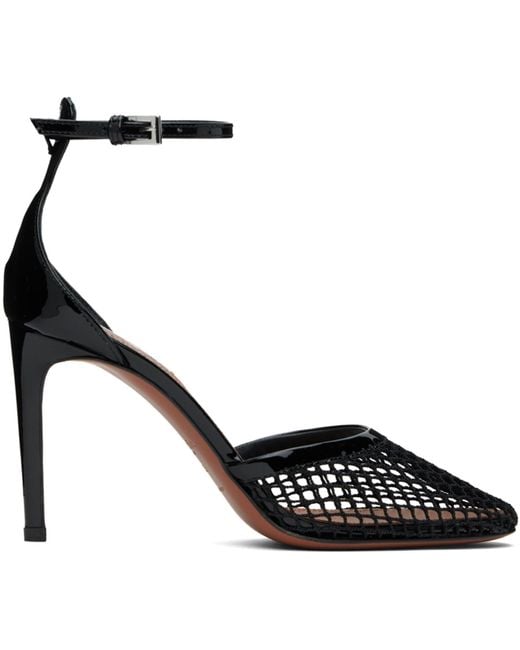 Alaïa Black High Fishnet Heels
