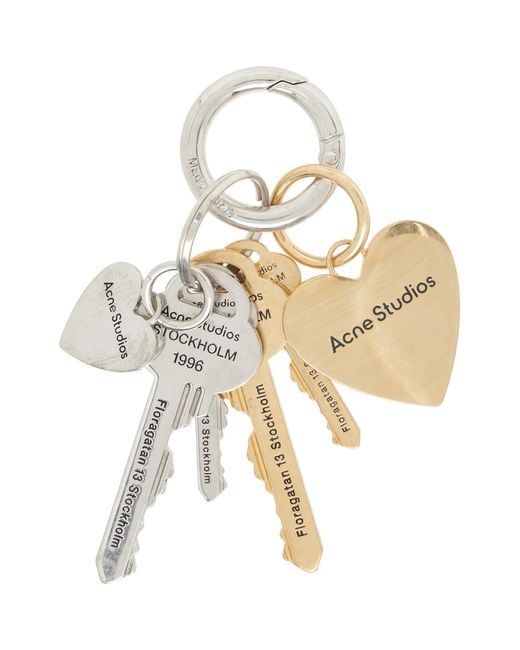 Acne Metallic Charm Keychain