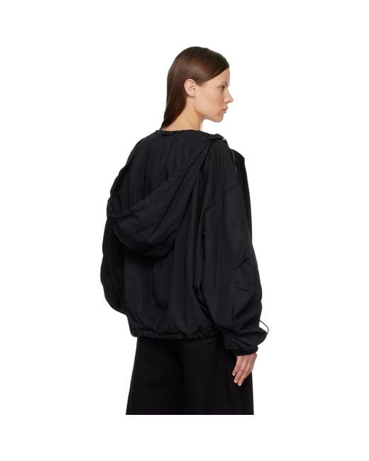 The Attico Black Bomber Jacket