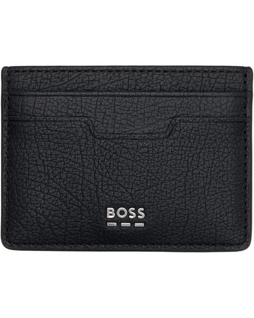 Boss Black Logo-Lettering Card Holder for men