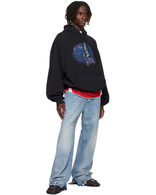 Pull À Capuche Surdimensionné 'Night Vetements pour homme en coloris Blue