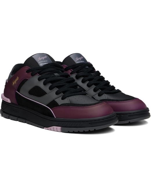 Axel Arigato Black Burgundy Area Lo Sneakers for men