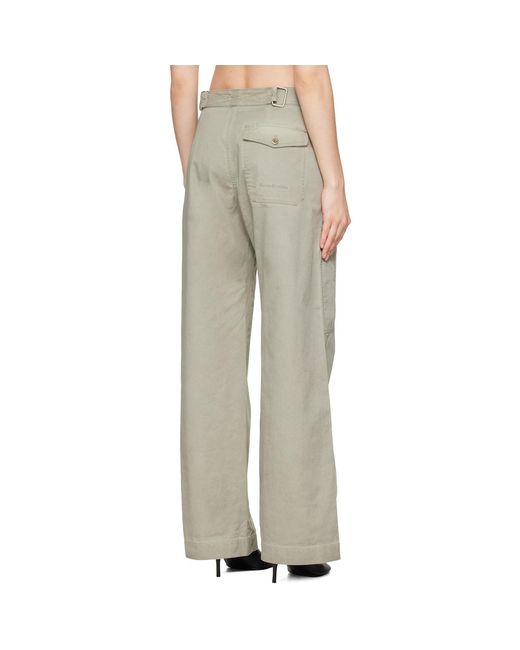Acne Natural Twill Belt Trousers
