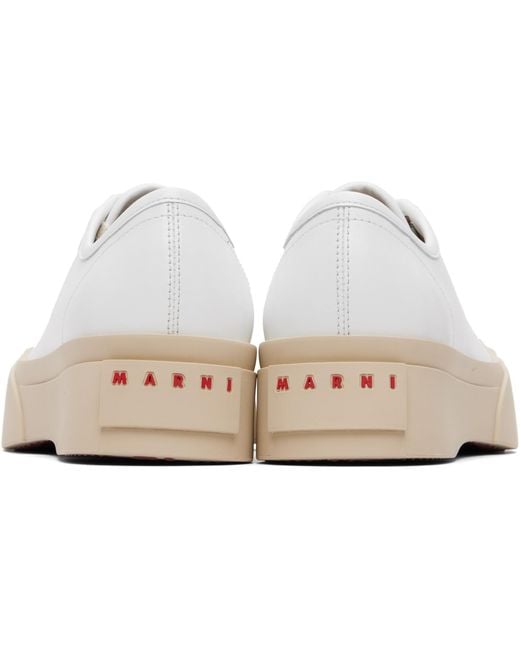 Marni White Nappa Leather Pablo Sneakers for men