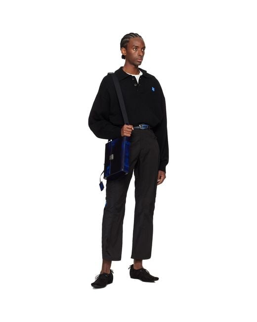 Adererror Black Velvet Oxfords for men