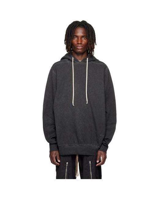 Rick Owens Black Tower Oversized Hoodie for men