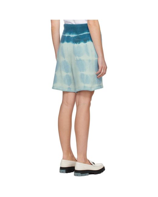 Amiri Blue Tie-Dye Shorts
