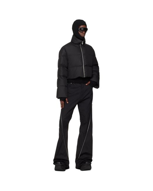 Rick Owens Black Moncler + Cropped Cyclopic Down Jacket for men