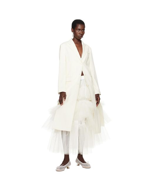 Simone Rocha Black Ssense Exclusive Bridal Capsule Embellished Flower Ballerina Heels