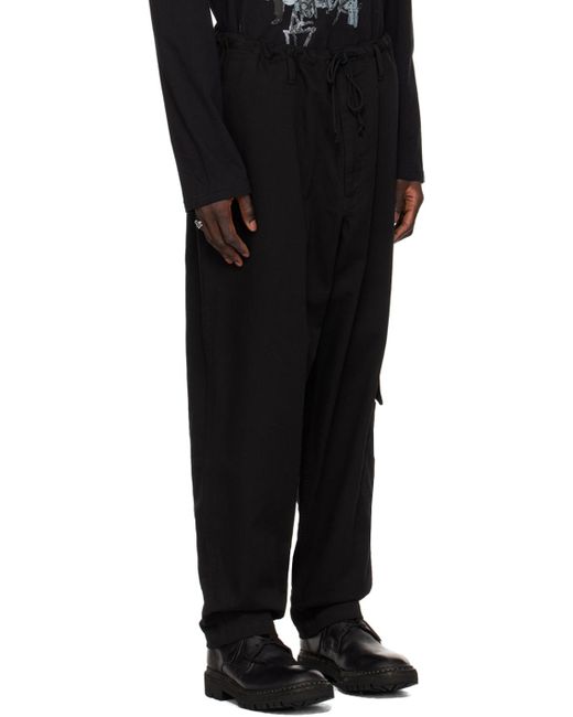 Pantalon cargo noir à poche soufflet Yohji Yamamoto pour homme en coloris Black