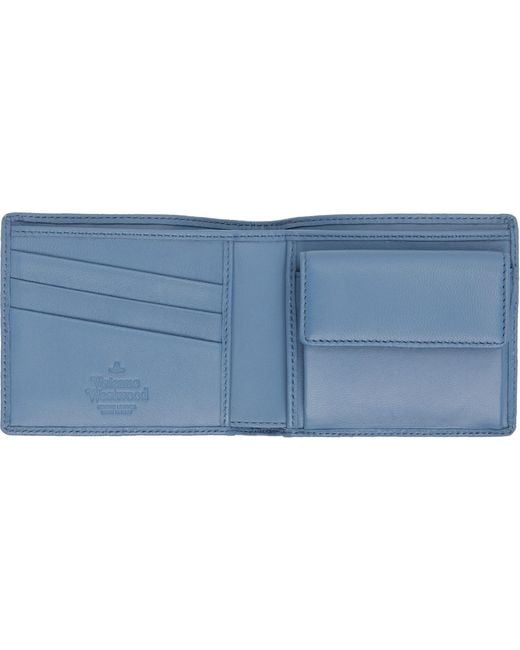 Vivienne Westwood Blue Coin Pocket Wallet for men