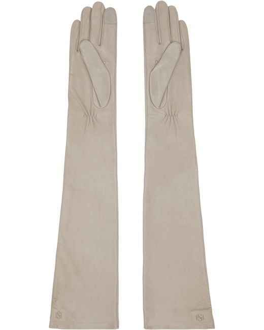 Handsome Stockholm White Essentials Extra Long Gloves