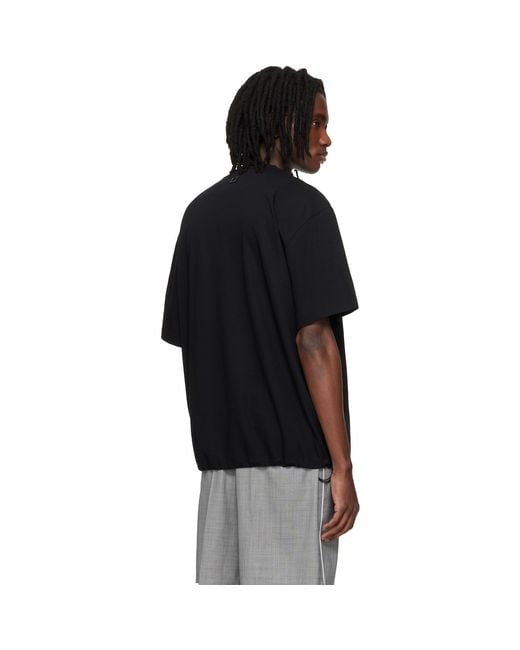 Wooyoungmi Black String T-Shirt for men