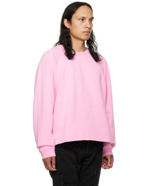 Acne Pink Tape Sweatshirt for men