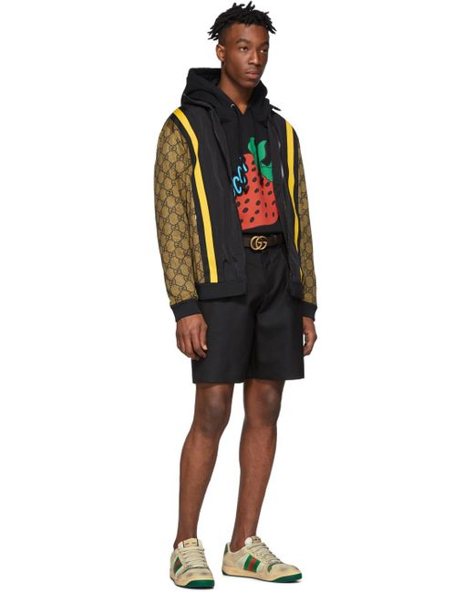 Gucci Black Strawberry Hoodie for men