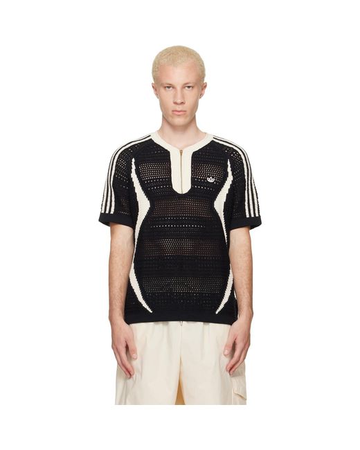 Adidas Originals Black Edison Chen Edition Clot Knit Jersey T-Shirt for men