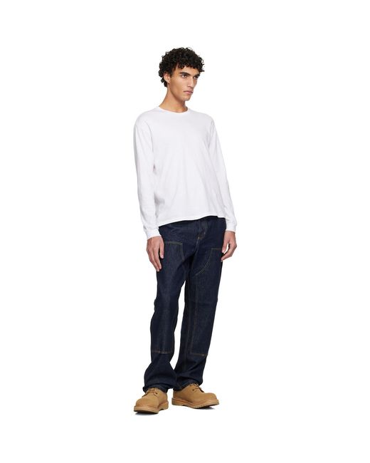 Carhartt Blue Double Knee Jeans for men