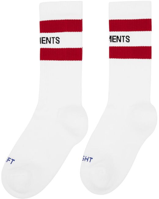 Vetements White Iconic Socks for men