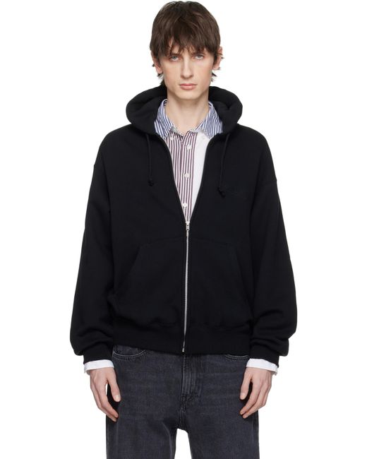 Wacko Maria Black 'Fight Club' Middle Weight Full Zip Hoodie for men