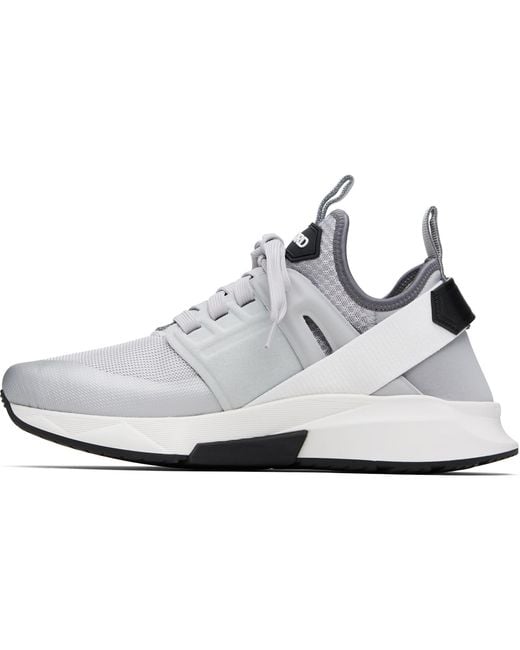 Tom Ford Black Neoprene Suede Jago Sneakers for men