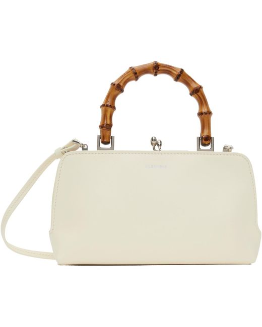 Jil Sander White Off- Goji Bamboo Mini Bag