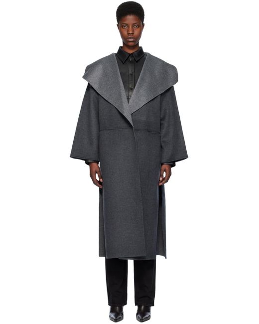 Totême  Black Toteme Gray Two-tone Coat